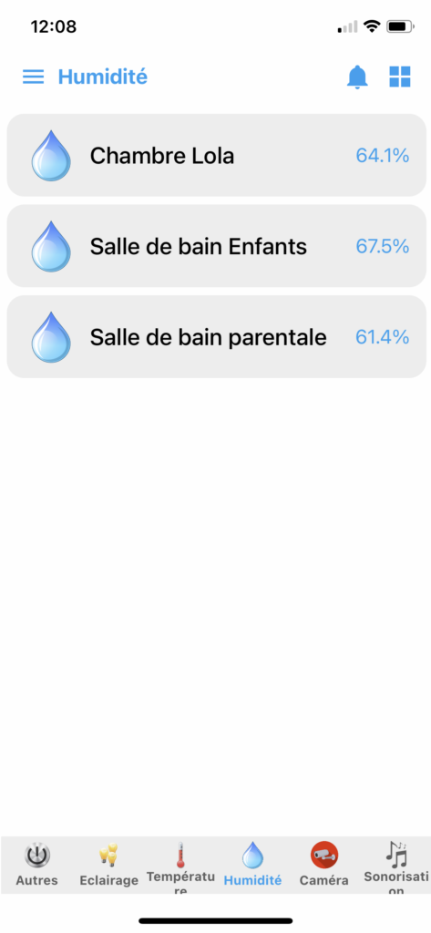 Screenshot humidité